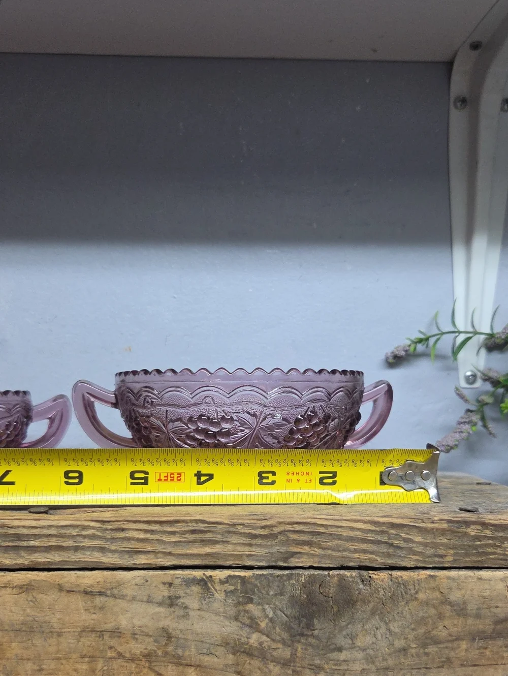 Vintage Indiana Glass Amethyst Purple Dish Set - 